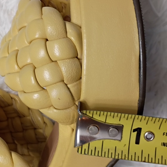 New Seychelles Novelty Women's Leather Butter Yellow Platform Sandals SZ 7.5 - Picture 15 of 15